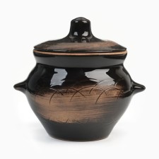 Ceramic pot for baking No. 5 with handles, 0.5l / 10x10.5cm, old man