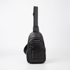Sling bag, artificial leather, black color