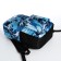 School backpack from textiles on lightning, 3 pockets, blue color