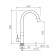 RMS SUS124W-016F kitchen mixer, single-leaf, high spout, nut, chrome