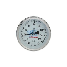 Bimetallic thermometer, 160 ° C, with a submersible sleeve of 60 mm