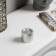 Silver LED candle, 6 × 8 × 6 cm, plastic, batteries AAAX2 (not complete), glow warm white