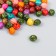Beads for creativity, wood in the jar "Balls with beam Color" set 30 pcs d = 0.7 cm