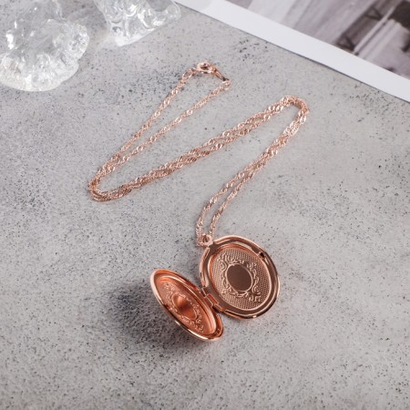 Pendant for the photo "Edel" oval is large, color pink gold, 40 cm-1