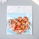Beads for creativity plastic "Marble. Orange-red" set of 15 pcs 1.7x1.7x1 cm