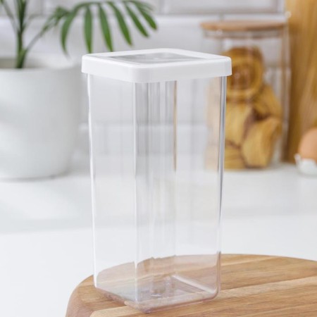 Container for bulk products "Step", 1.4 l, 10 × 10 × 21 cm, white color-5
