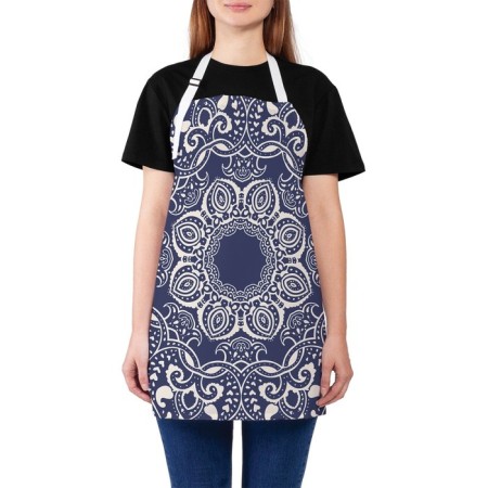 Apron kitchen with a photo print "Flower sigh", adjustable, size OS