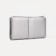 Women's wallet on the button, silver color
