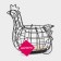 Basket for eggs of the “aesthetics”, the color is black