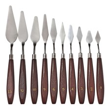 A set of mastikhins for the artist, 10 objects (1.2.3.4.5,6,9,10,12,15)