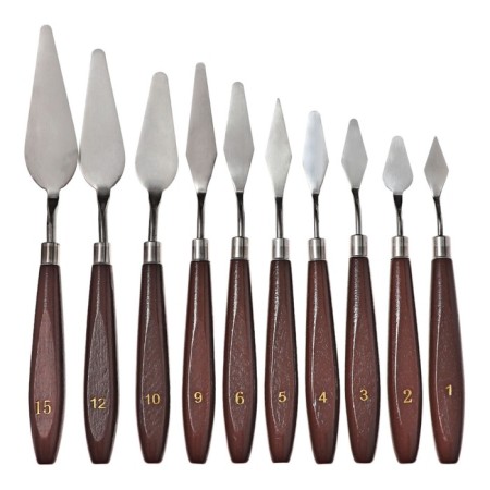 A set of mastikhins for the artist, 10 objects (1.2.3.4.5,6,9,10,12,15)
