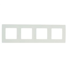 Frame Legrand Etika 672504, four -seater, white