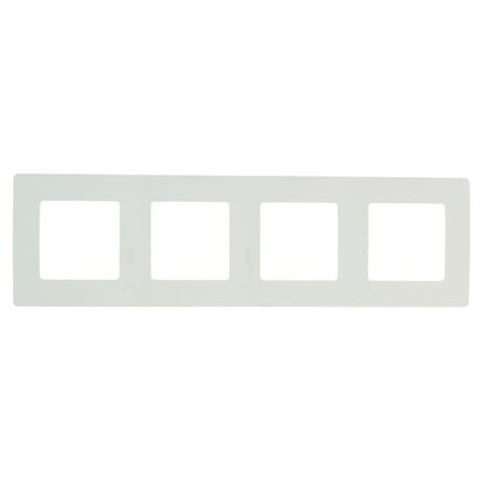 Frame Legrand Etika 672504, four -seater, white