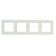 Frame Legrand Etika 672504, four -seater, white