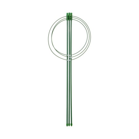 Кустодержатель, d = 18,5–20–22 см, h = 60 см, 3 кольца, металл, зелёный, Greengo-7