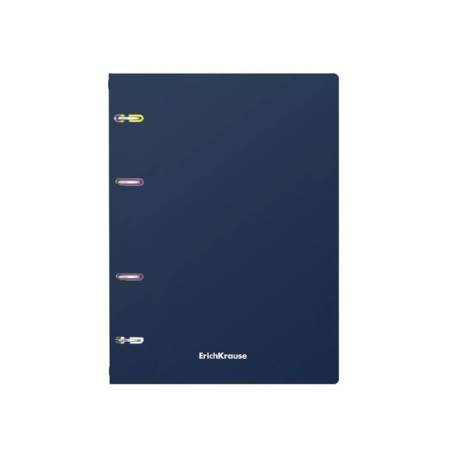 A notebook on the rings A5, 80 sheets in the Erichkrause "Classic", a plastic cover, an offset unit, whiteness is 100%, mix-6