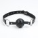 Gag BDSM NOTABU, adjustable belt, ball with holes, PVC, D 45 mm, black