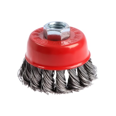 Metal brush for Ushm scrap, twisted wire, "cup", M14, 65 mm
