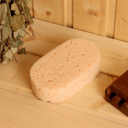 Bath wash 15x9 cm beige "Dobroparov" on the suspension