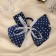 Hair elastic band "Schoolgirl" Bant White Golly, 14 cm, white-blue