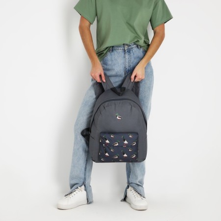 School textile “ducks”, with a pocket, the color is gray-8