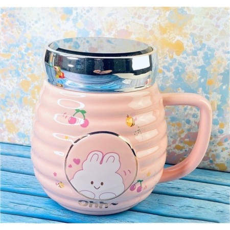 Children's mug Lenardi, with a lid, 470 ml