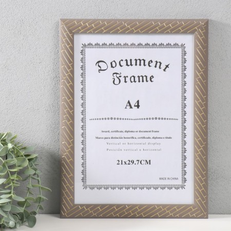 Photo frame Plastic format A4 "Brick masonry" gray 34.8x25 cm