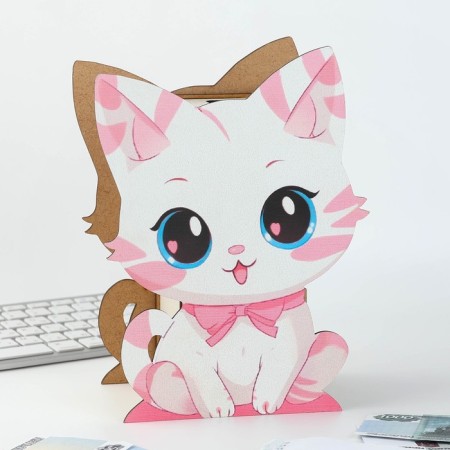 Wooden piggy bank "Cat"-1