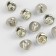A set of buttons on the leg, d = 10 mm, 10 pcs, white/silver color