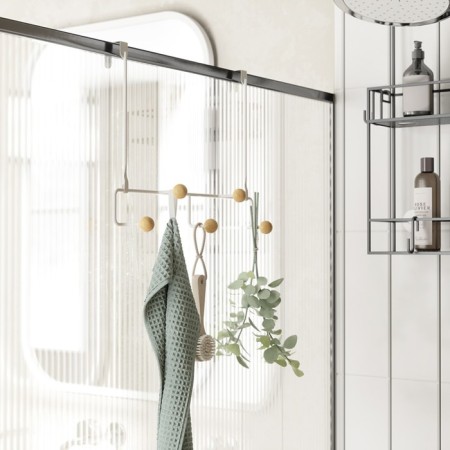 Broat for clothing hanging Estique, 390 × 100 × 300 mm, white / natural tree color-3