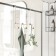 Broat for clothing hanging Estique, 390 × 100 × 300 mm, white / natural tree color