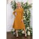 Female dress, size 46, mustard color