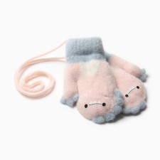 Baby mittens for claim. Mainku minaku dinosaur 13 cm pink