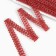 Braid red oval, with lurex, 2 cm, in a roll 10 m