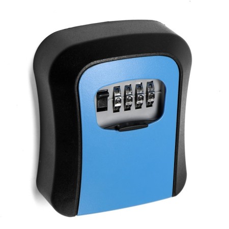 Key with a code lock, size 12x9.6x4 cm, blue color-2