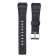 20 mm watch strap, silicone, L-23 cm, black