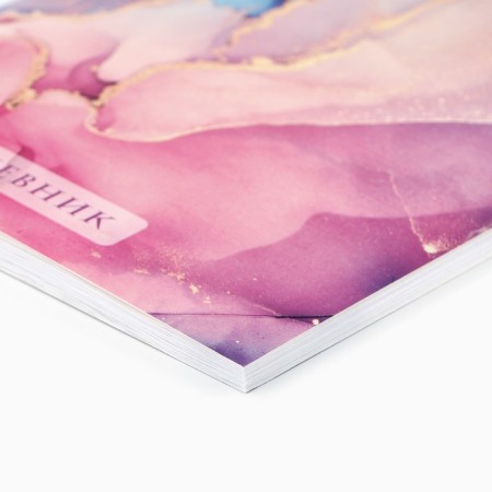 School diary 1-11 grade, in a soft cover, 40 liters "September 1: pink marble with gold"-1