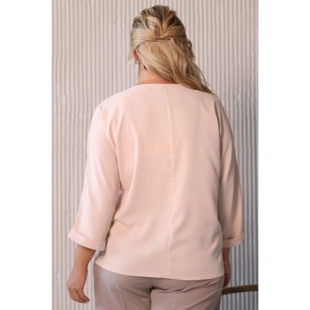 Female blouse, size 46, beige color-8