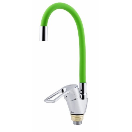 FAUZT FZS-833-G129 kitchen mixer, single-leaf, excess length 180 mm, chrome/green