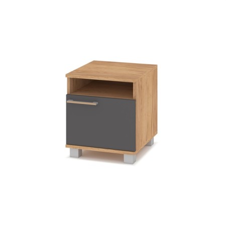 Amanda bedside table, 400x420x450 gold oak/graphite