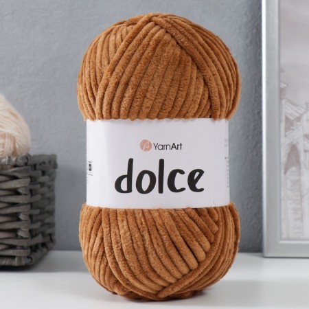 Yarn "Dolce" 100% micropoliester 120m/100g (765 beige) mix-10
