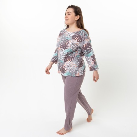Costume (longshit, trousers) female "oasis" color is light brown, size 46-3