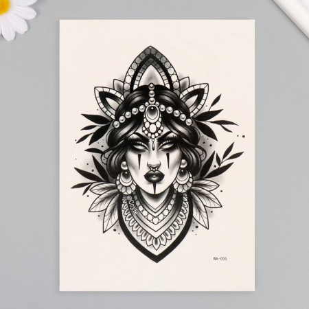 Tattoo on the body color "Emptiness inside" 26.1x14.6 cm-1