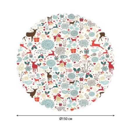 Photo scatter round, size 150x150 cm, Saten-1