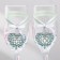 A set of wedding glasses "openwork", handmade, Murena light-white, 6x6x20.5 cm, 2 pcs.