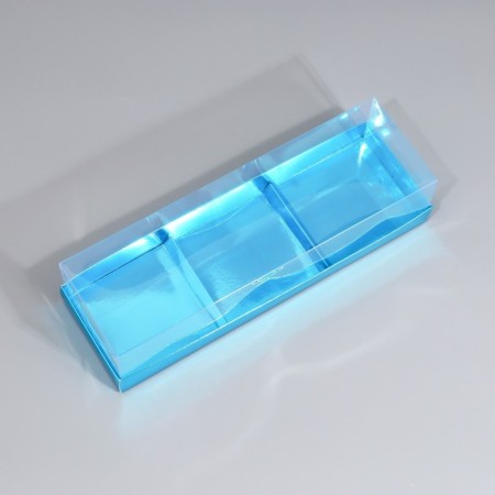 Confectionery box for mousse cakes "Blue", 27 x 8.6 x 6.5 cm-1