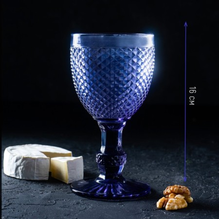 Magistro glass glass “Vilero”, 280 ml, 8 × 16.5 cm, purple color-1
