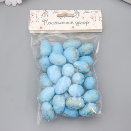 Easter decor "Egg - golden spots" set 36 pcs 3x2x2 cm-2