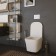 The toilet of the suspended Wave Promo, a duroplast with a microlypt, a beard, white, (l)