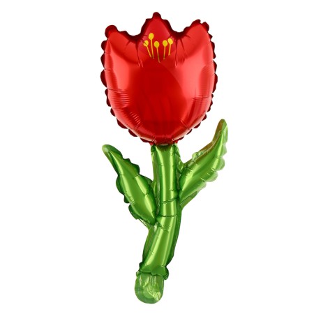 Foil ball 18 "Tulip on a stick", the color of the red